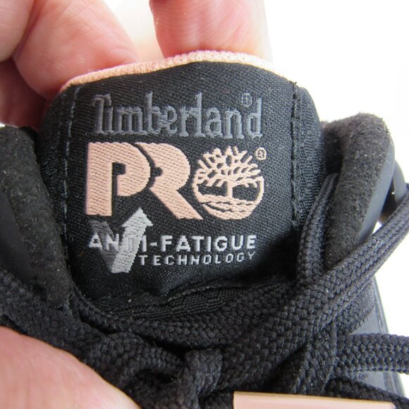 Timberland Pro Anti-Fatigue Technology Steel Toe Women's Black & Peach Size 9 - Picture 2 of 9